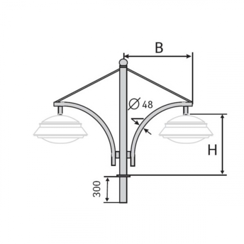 К46-0,6-0,6-1-5 кронштейн однорожковый