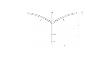 Консольный кронштейн двухрожковый К73-1,5-1,0-1-1